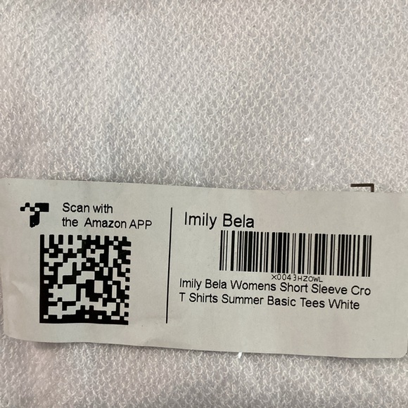 Imily Bela, Women's White Short Sleeve Summer Basic T. Size, S - Picture 11 of 11
